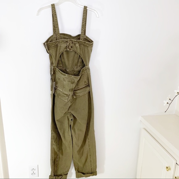 Free People Go West Utility Open Back Jumpsuit S - Picture 11 of 16